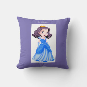 Prinses gooit kussen. Persoonlijke naam. Kussen