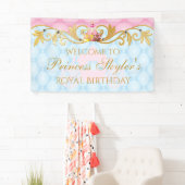 prinses, gouden en roze banner (Insitu)