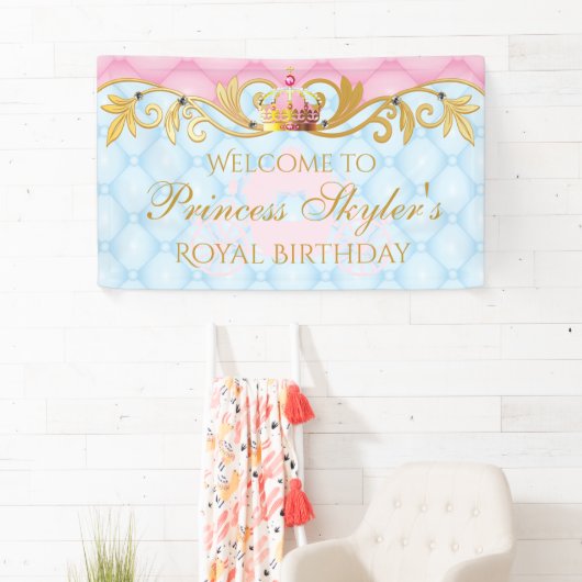prinses, gouden en roze banner (Insitu)