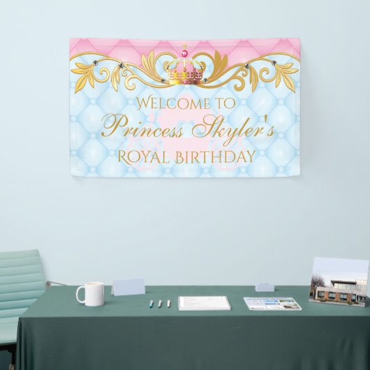  prinses, gouden en roze banner (Beurs)