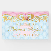 prinses, gouden en roze banner (Horizontaal)