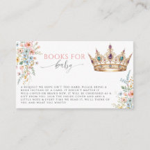Prinses Gouden Kroon Bloemige Boeken voor Baby Sho