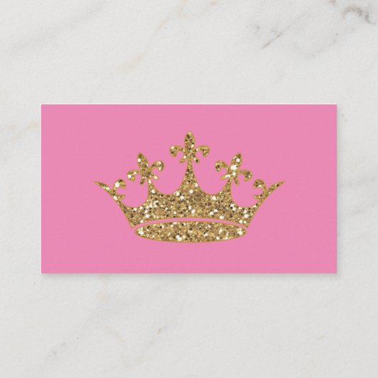 Prinses gouden kroonluier loterij ticket baby informatiekaartje (Achterkant)