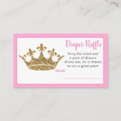 Prinses gouden kroonluier loterij ticket baby informatiekaartje (Voorkant)