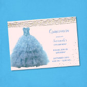  Prinses Gown String Lights Quinceanera Kaart