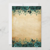  prinses Green Butterfly Quinceañera Kaart (Achterkant)