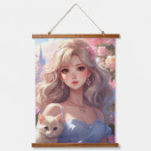 Prinses Hout Topped Wandtapijt Hangend Wandkleed (Voorkant)