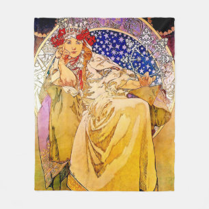 Prinses Hyacinth Poster door Alphonse Mucha Fleece Deken