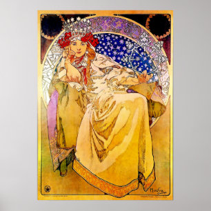 Prinses Hyacinth Poster van Alphonse Mucha