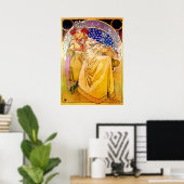 Prinses Hyacinth Poster van Alphonse Mucha (Thuiskantoor)