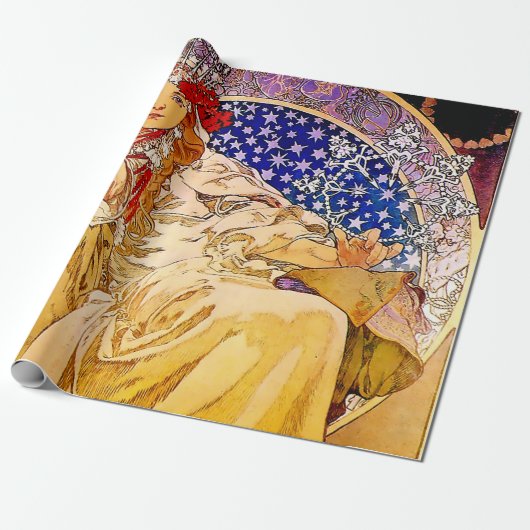 Prinses Hyacinth Poster van Alphonse Mucha Cadeaupapier (Uitgerold)