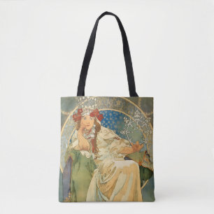 Prinses Hyacinth van Alphonse Mucha Tote Bag
