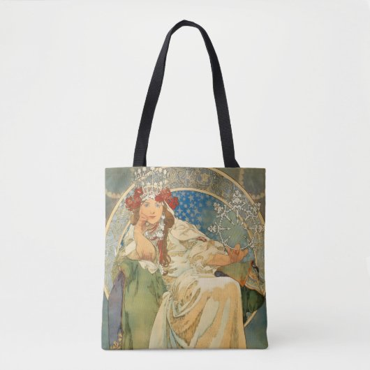 Prinses Hyacinth van Alphonse Mucha Tote Bag (Voorkant)