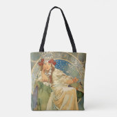 Prinses Hyacinth van Alphonse Mucha Tote Bag (Achterkant)