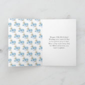 Prinses in blauwe jurk Quinceanera Verjaardag Kaart (Binnen)