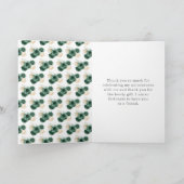 Prinses in donkergroene jurk Quinceanera Dank u Bedankkaart (Binnen)