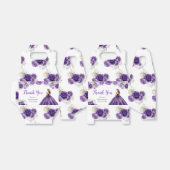 Prinses in een Paarse jurk Quinceanera Bedankt Bedankdoosjes (Uitgevouwen)