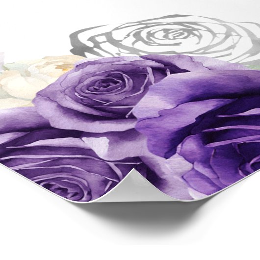 Prinses in een Paarse jurk Sweet Sixteen Welkom Poster (Hoek)