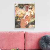 Prinses in een tuin, Safavid Dynasty Canvas Afdruk (Insitu (Woonkamer))