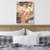 Prinses in een tuin, Safavid Dynasty Canvas Afdruk (Insitu (Slaapkamer))