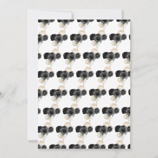 Prinses in een zwarte jurk Sweet Sixteen Dank u Bedankkaart (Achterkant)