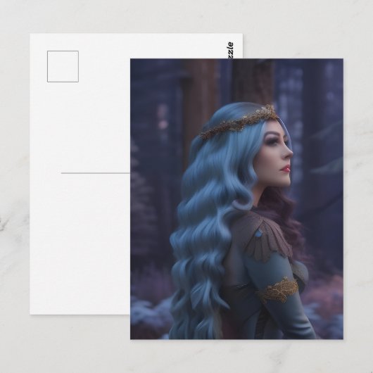 Prinses in het bos briefkaart (Voorkant / Achterkant)