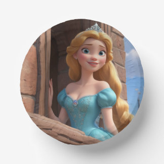 Prinses in het kasteel papieren kommen