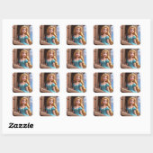 Prinses in het kasteel vierkante sticker (Vel)