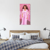 Prinses in het roze bos | sprookje | grillig canvas afdruk (Insitu (Slaapkamer))