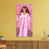 Prinses in het roze bos | sprookje | grillig canvas afdruk (Insitu (Woonkamer))