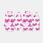 Prinses in Hot Pink Dress Quinceanera Bedankt Bedankdoosjes (Uitgevouwen)