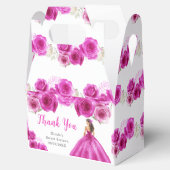 Prinses in Hot Pink Dress Sweet Sixteen Dank je we Bedankdoosjes (Geopend)