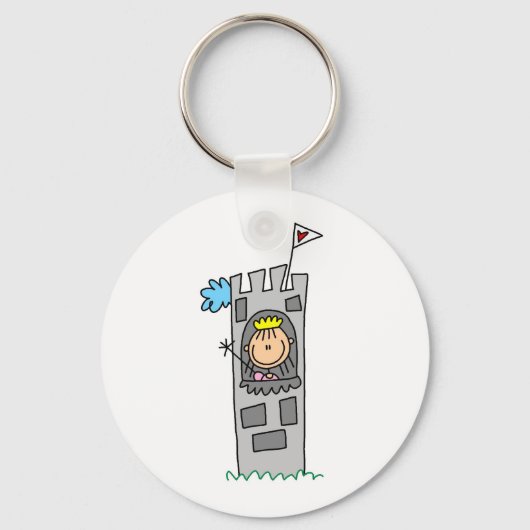 Prinses in Kasteeltoren Sleutelhanger (Voorkant)