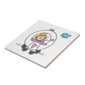 Prinses in Koets Tegeltje (Zijkant)