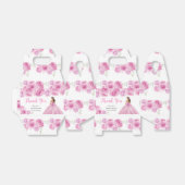 Prinses in lichte roze jurk Quinceanera Dank u Bedankdoosjes (Uitgevouwen)