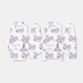 Prinses in Paarse jurk Quinceanera Bedankt Bedankdoosjes (Uitgevouwen)