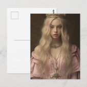 Prinses in Roze Briefkaart (Voorkant / Achterkant)
