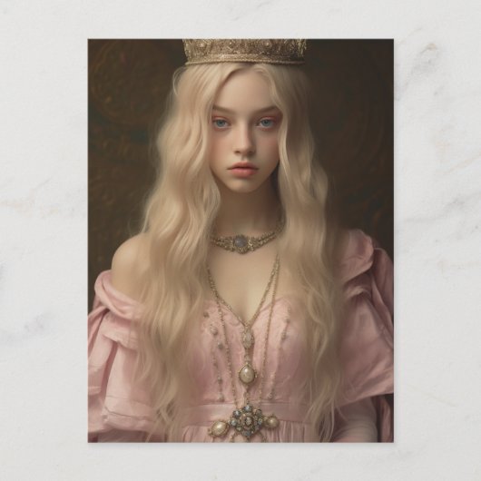 Prinses in Roze Briefkaart (Voorkant)