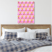 Prinses in Roze Canvas Afdruk (Insitu (Slaapkamer))