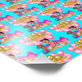 Prinses in Roze Foto Afdruk (Hoek)