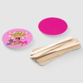 Prinses in Roze Handwaaier (Niet-gemonteerd)