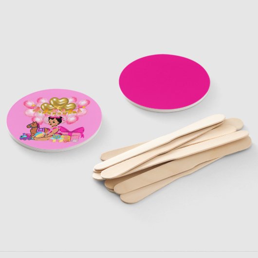 Prinses in Roze Handwaaier (Niet-gemonteerd)