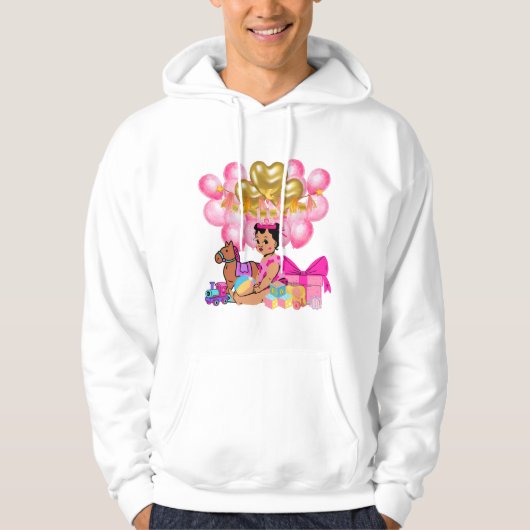 Prinses in Roze Hoodie (Voorkant)
