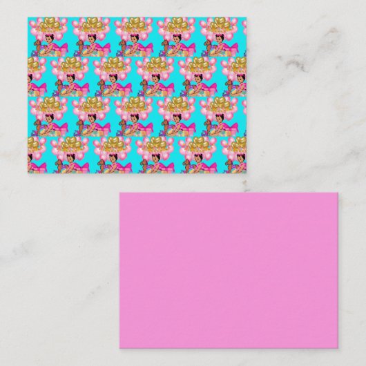 Prinses in Roze Notitiekaartje (Voorkant / Achterkant)