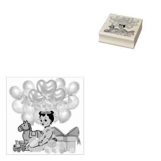 Prinses in Roze Rubberstempel (Gestempeld)