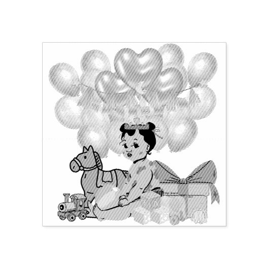 Prinses in Roze Rubberstempel (Afrduk)