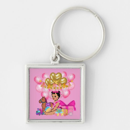 Prinses in Roze Sleutelhanger (Voorkant)