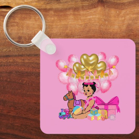 Prinses in Roze Sleutelhanger (Voorkant)