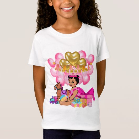 Prinses in Roze T-shirt (Voorkant)