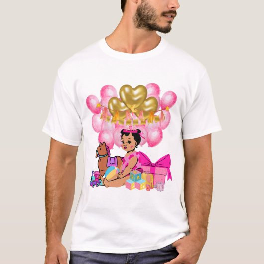 Prinses in Roze T-shirt (Voorkant)